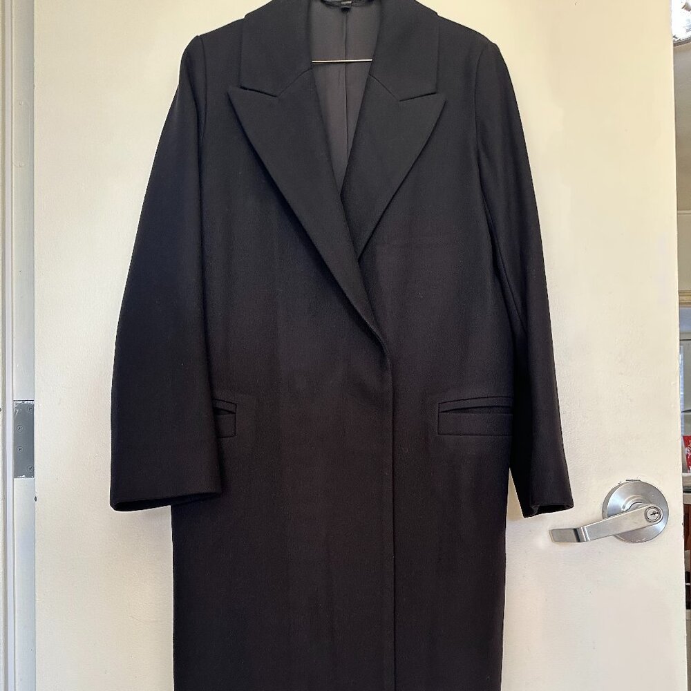 COS wool-mixed oversized lapel long coat